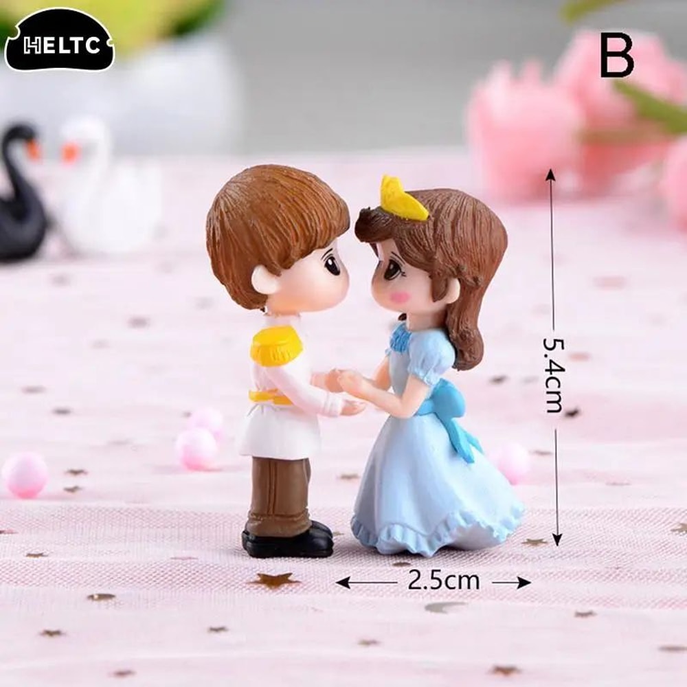 Mini Lovers Couple Garden Figurine Set Cute Chair Animal Miniatures For Fairy Garden Terrarium De 3