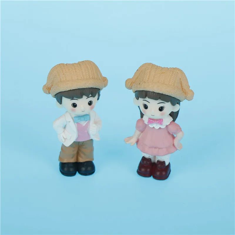 Mini Lovers Couple Garden Figurine Set Cute Chair Animal Miniatures For Fairy Garden Terrarium De 11