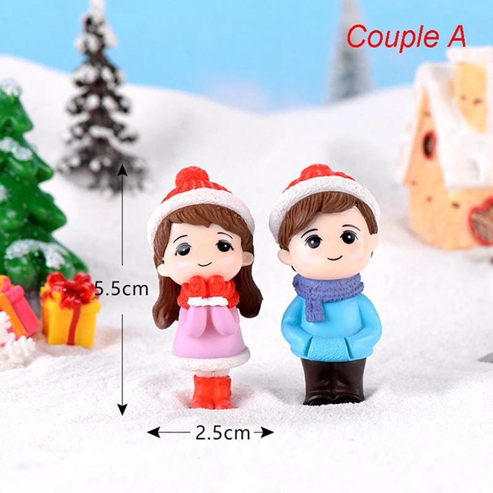 Mini Lovers Couple Garden Figurine Set Cute Chair Animal Miniatures For Fairy Garden Terrarium De 21