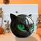 Luxury Black Cat Head Sculpture Marble Texture Resin Decor With Amber Eyes For Modern Home 1