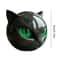 Luxury Black Cat Head Sculpture Marble Texture Resin Decor With Amber Eyes For Modern Home 3