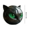 Luxury Black Cat Head Sculpture Marble Texture Resin Decor With Amber Eyes For Modern Home 3