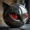 Luxury Black Cat Head Sculpture Marble Texture Resin Decor With Amber Eyes For Modern Home 8