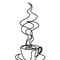 Bone Brew Minimalist Canvas Poster Skeleton Coffee Line Art Wall Decor For Kitchen Cafe 17