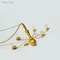 Miniature LED Ceiling Lamp Chandelier 3V Dollhouse Hanging Light With Warm Glow Battery Box 1