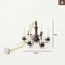 Miniature LED Ceiling Lamp Chandelier 3V Dollhouse Hanging Light With Warm Glow Battery Box 6