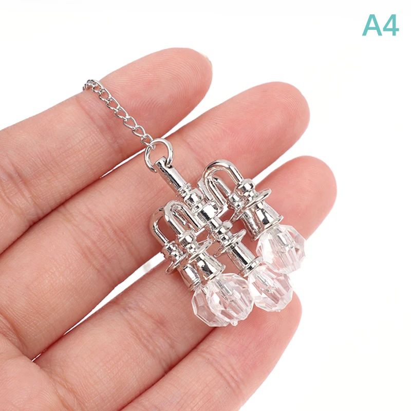 Miniature LED Ceiling Lamp Chandelier 3V Dollhouse Hanging Light With Warm Glow Battery Box 8