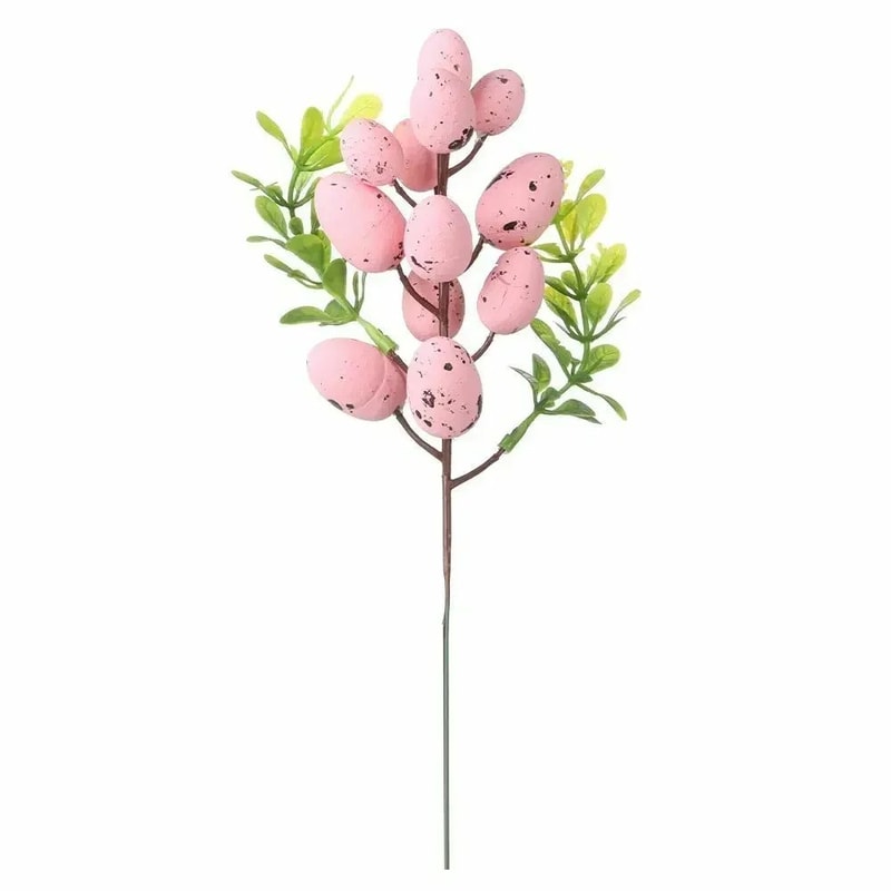 Festive Easter Egg Tree Branch Decor Decorative Faux Easter Stem For Vase DIY Arrangements 8