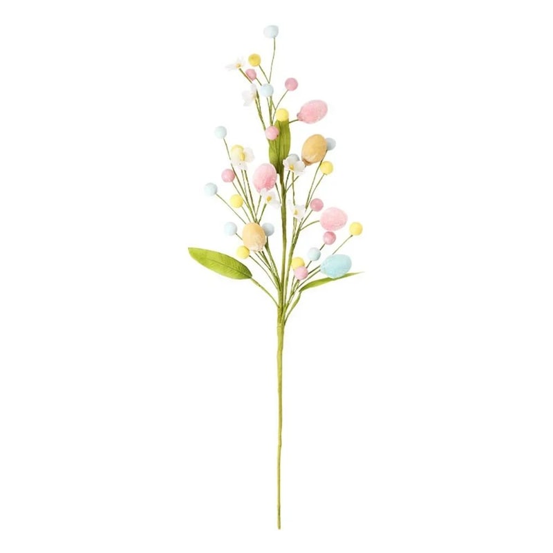 Festive Easter Egg Tree Branch Decor Decorative Faux Easter Stem For Vase DIY Arrangements 14