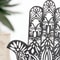 Elegant Black Hamsa Hand Evil Eye Desk Decor Wooden Good Luck Protection Ornament For Home Office 2