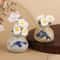 Vintage Chinese Ceramic Mini Vase Retro Toothpick Holder Cotton Swab Storage Jar Decor 3