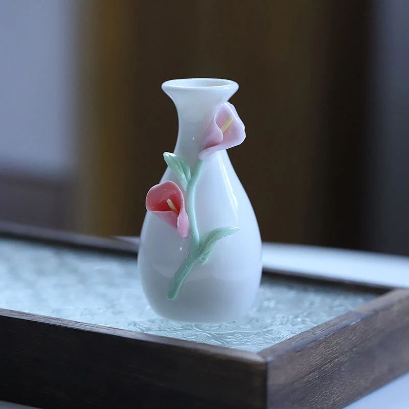 Vintage Chinese Ceramic Mini Vase Retro Toothpick Holder Cotton Swab Storage Jar Decor 22