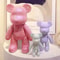 Luxury Rhinestone Crystal Bear Figurine DIY Glitter Resin Bear Desk Home Decoration 5