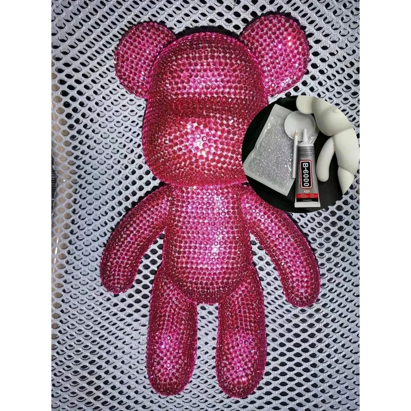 Luxury Rhinestone Crystal Bear Figurine DIY Glitter Resin Bear Desk Home Decoration 15