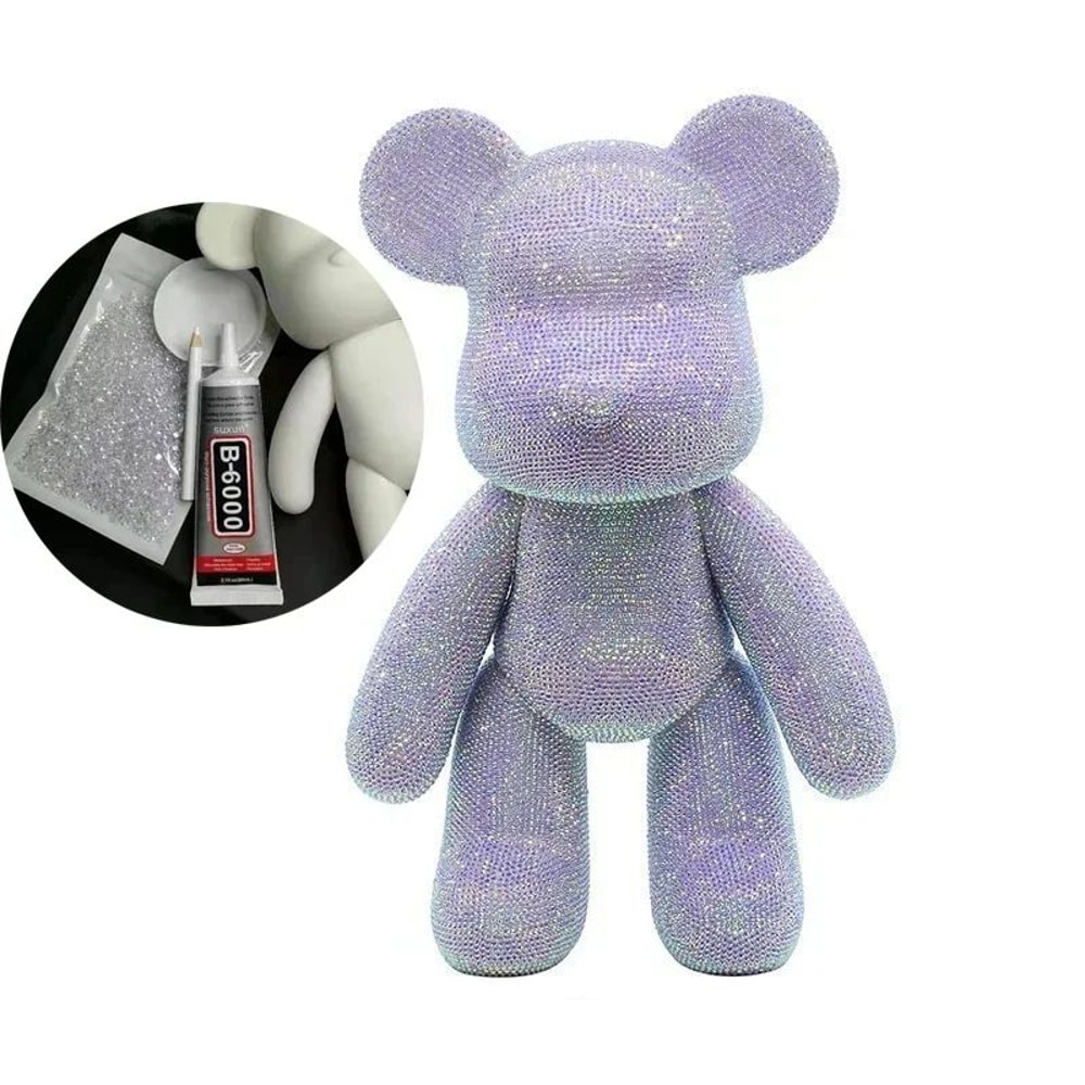 Luxury Rhinestone Crystal Bear Figurine DIY Glitter Resin Bear Desk Home Decoration 10