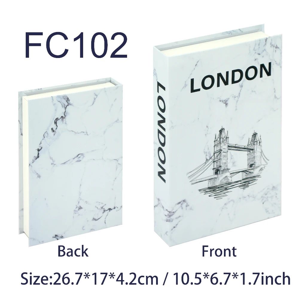 Luxury Decorative Fake Book Storage Box Modern Coffee Table Organizer For Home Living Room Decor 24