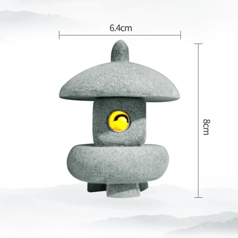 Zen Mini Pagoda Lantern Garden Statue Stone Bonsai Landscape Lamp Ornament For Yard Desktop Decor 10