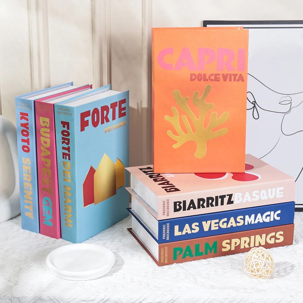 Luxury Decorative Fake Book Set Modern Coffee Table Prop Books For Stylish Home Decor 3
