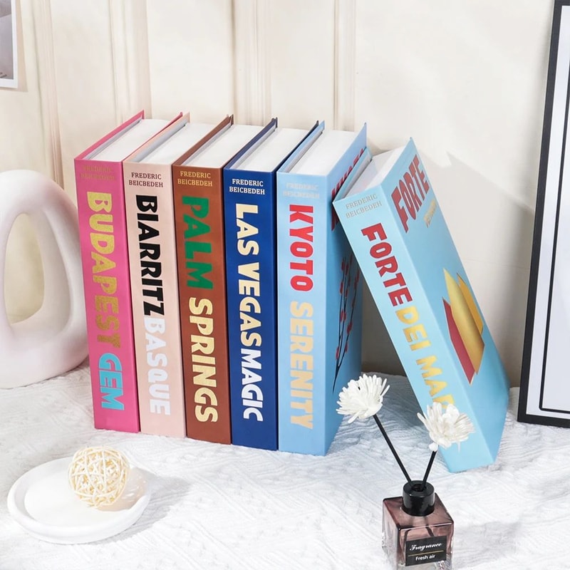 Luxury Decorative Fake Book Set Modern Coffee Table Prop Books For Stylish Home Decor 4