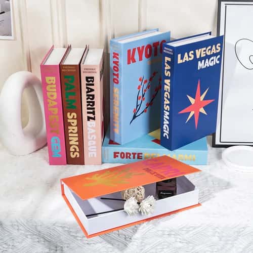Luxury Decorative Fake Book Set – Modern Coffee Table Prop Books for Stylish Home Decor