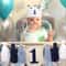Boho 1st Birthday High Chair Banner Modern Nursery Baby Room Party Decoration 4
