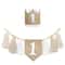 Boho 1st Birthday High Chair Banner Modern Nursery Baby Room Party Decoration 7