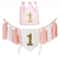 Boho 1st Birthday High Chair Banner Modern Nursery Baby Room Party Decoration 10
