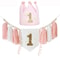 Boho 1st Birthday High Chair Banner Modern Nursery Baby Room Party Decoration 10