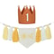 Boho 1st Birthday High Chair Banner Modern Nursery Baby Room Party Decoration 12