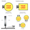 Custom DoubleSided LED Storefront Sign Personalized Round Acrylic Business Light Box For Shops Ca 3