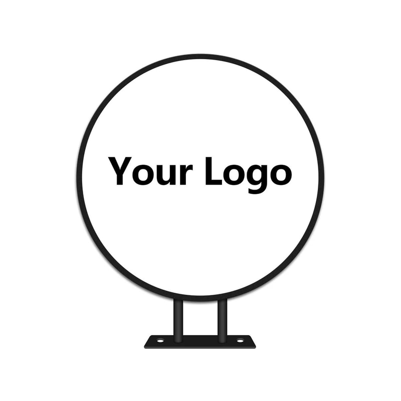 Custom DoubleSided LED Storefront Sign Personalized Round Acrylic Business Light Box For Shops Ca 6