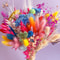 Colorful Preserved Dried Flower Wedding Bouquet With Pampas Grass Babys Breath For Bridal Decor 1