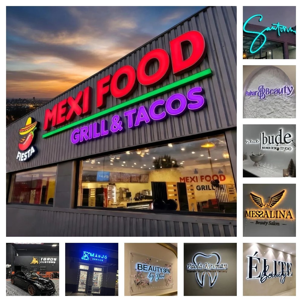 Custom 3D LED Backlit Metal Letter Sign For Business Storefront Commercial Building Branding 1
