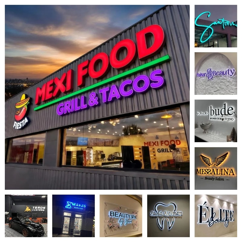 Custom 3D LED Backlit Metal Letter Sign For Business Storefront Commercial Building Branding 1