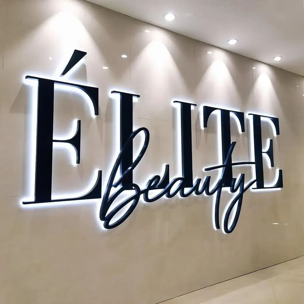 Custom 3D LED Backlit Metal Letter Sign For Business Storefront Commercial Building Branding 4