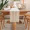 Vintage Beige Crochet Lace Table Runner With Tassels Farmhouse Cotton Blend Table Decor For Weddin 4