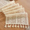 Vintage Beige Crochet Lace Table Runner With Tassels Farmhouse Cotton Blend Table Decor For Weddin 1