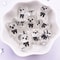 10pcs Hand Painted Kawaii Colorful Bear Resin Flatback Stones For DIY Crafts Scrapbook Decor 6