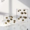 Modern Geometric Metal Ball Art Ornament With Transparent Acrylic Box Decor 5