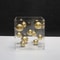 Modern Geometric Metal Ball Art Ornament With Transparent Acrylic Box Decor 8