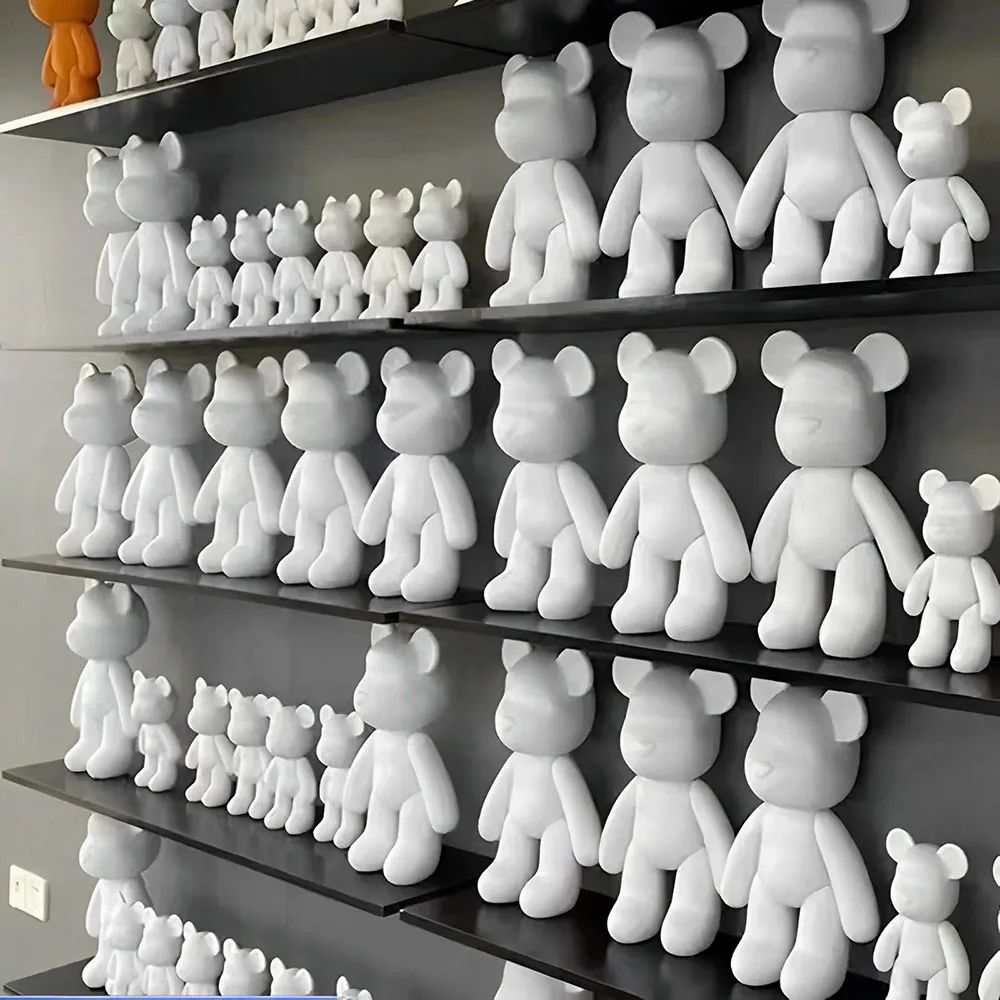 DIY Fluid Bear Resin Sculpture Set Handmade Graffiti Bear Ornament For Home Decor Creative Painti 2