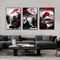 3pcs Vintage Japanese Landscape Canvas Wall Art Prints Oriental Black Red Home Decor Posters 2