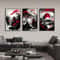 3pcs Vintage Japanese Landscape Canvas Wall Art Prints Oriental Black Red Home Decor Posters 4