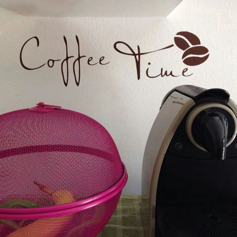 Modern Coffee Wall Art Vinyl Decal Sticker For Coffee Shop Office Decor 2