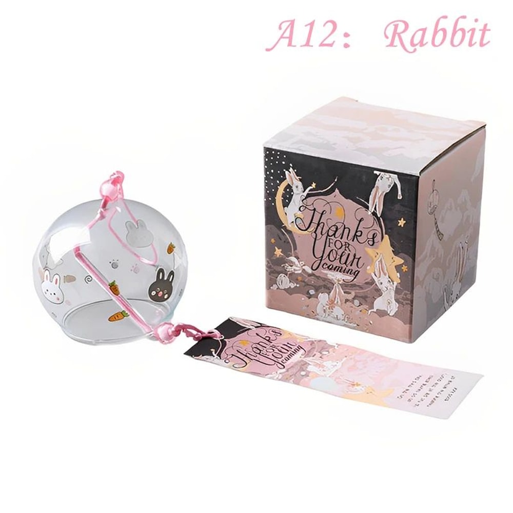 Handmade Japanese Glass Wind Bell Furin Sakura Cherry Blossom Wind Chime Decor 17