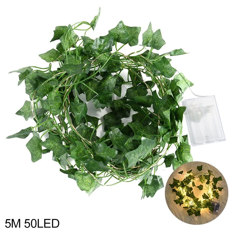 Artificial Leaf Vine String Lights Fairy Garland Lights For Indoor Garden Decor 7