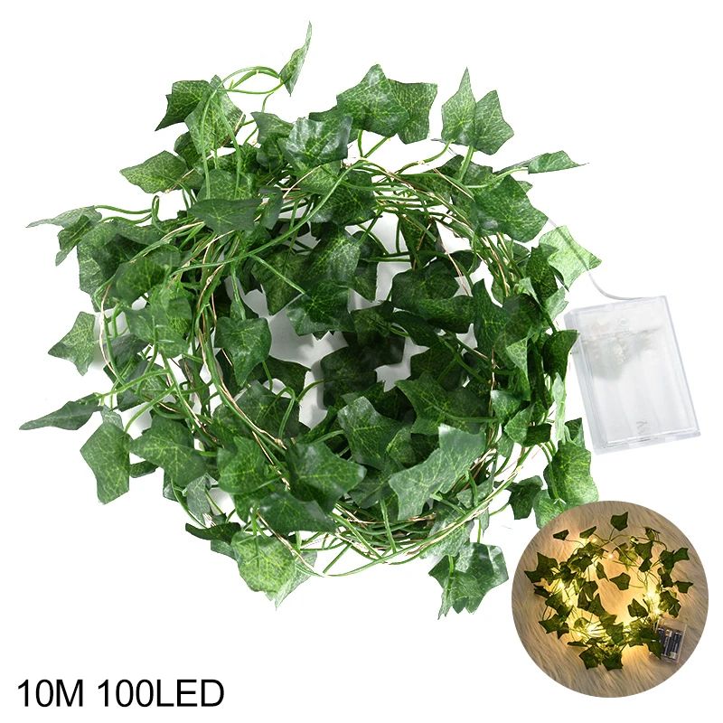 Artificial Leaf Vine String Lights Fairy Garland Lights For Indoor Garden Decor 8