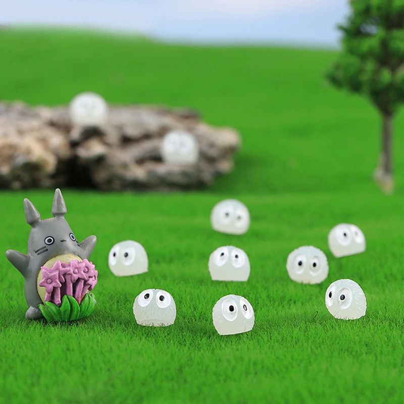 10pcs Glowing Dust Elf Miniature Resin Ornaments Kawaii Fairy Garden Micro Landscape Decor 2
