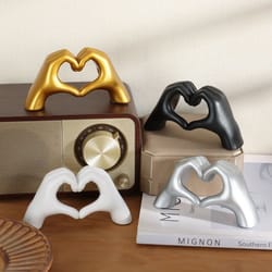 heart shaped table statue – cute aesthetic love shelf decor accent