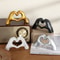 Heart Shaped Table Statue Cute Aesthetic Love Shelf Decor Accent 0